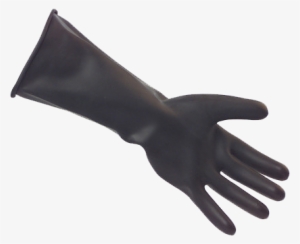 Milkmaster Rubber Gauntlet Gloves - Black Rubber Gloves