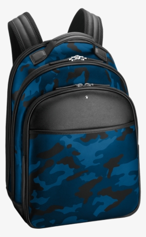 Blue Leather Backpack Small