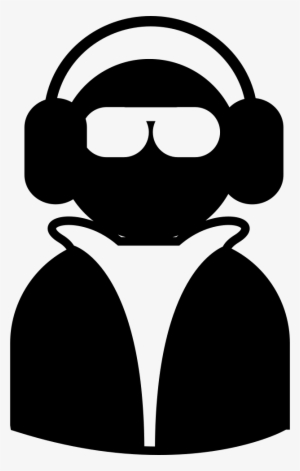 Cool Dude With Shades Earphones And Jacket Comments - Icon