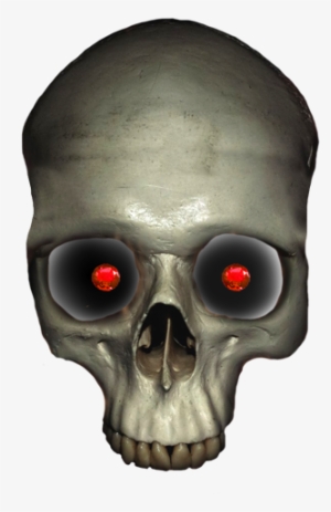 Skull With Ruby Eyes - Human Head