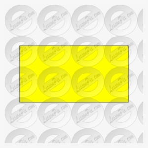Yellow Rectangle Picture For Classroom / Therapy Clipart - Circle