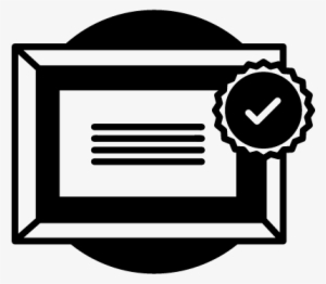 Certificate With A Frame Vector - Certificado Silueta