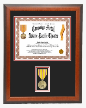 Asian Pacific Campaign Certificate Frame - Military