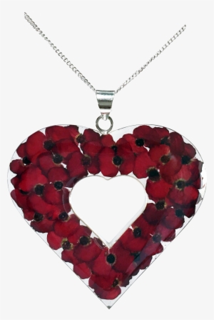 Poppy Necklace Double Heart Sterling Silver - Poppy Necklace – Double Heart – Sterling Silver