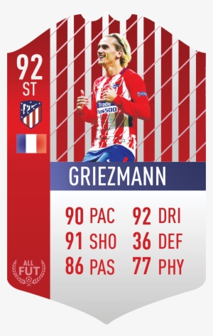 Atletico Madrid Pre Made Player Card - Atletico De Madrid Png