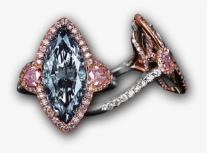Description - Fancy Blue Diamond Rings