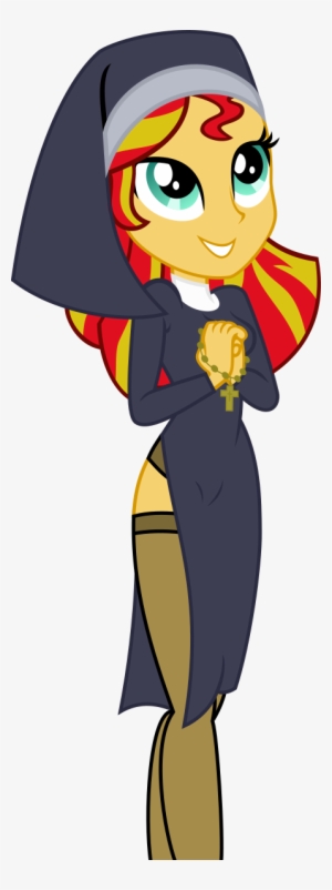 Breasts, Christian Sunset Shimmer, Clothes, Equestria - Cartoon