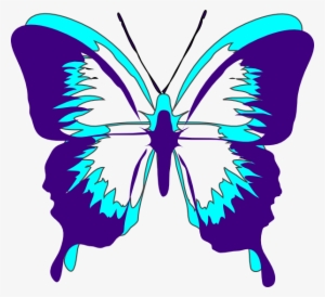 Turquoise Clipart Purple Butterfly - Butterfly Clip Art Png