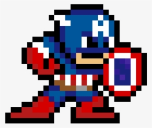 Captain America Remasterd - Captain America Perler Bead Pattern