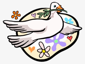 Vector Illustration Of Dove Of Peace Bird Secular Symbol - Symbolism In Literature