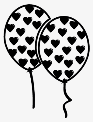 Hearts Balloons Vector - Пнг Шарики Чб