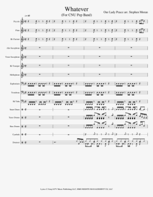 Whatever Sheet Music Composed By Our Lady Peace Arr - Document