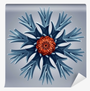 3d Abstract Organic Flower Snowflake Star Shape Wall - Shape
