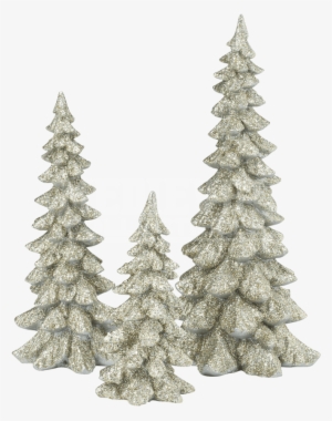 Silver Holiday Trees - Silver Holiday Trees Set Of 3 - Department 56 - Trees