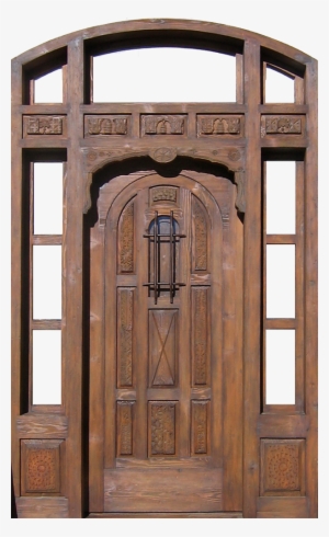 arched door with transom & sidelights - door