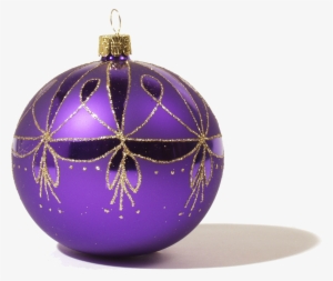Silver Christmas Ornament Png - Purple Christmas Decorations Png