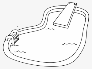 Swimming Pool Line Art - Swimming Pool Black And White Png