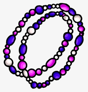 Purple Beaded Necklace - Beads Clip Art