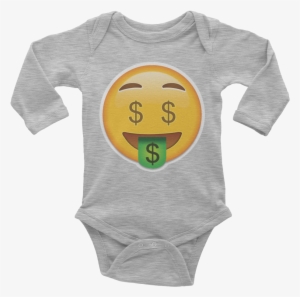Emoji Baby Long Sleeve One Piece - Fiascotees Daddy's Little Gamer Dude |