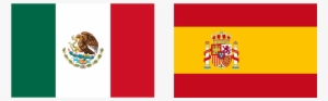 The Flags Of Mexico & Spain - Mexican Flag Beach Towel