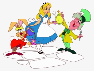 Alice In Wonderland Clipart - Alice And Mad Hatter Disney