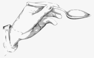 How To Set Use Hand Holding A Spoon Svg Vector