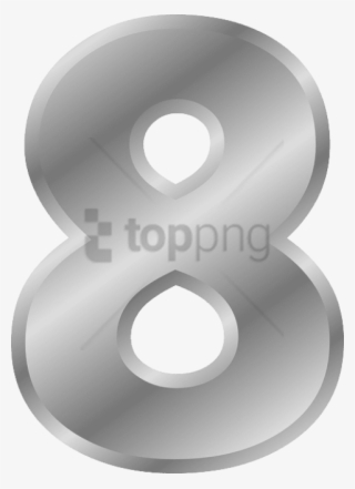 Font, Metal, Number, Silver, Effect, Numbers - Numero 8 Png
