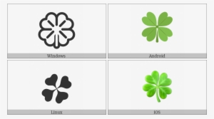 Four Leaf Clover On Various Operating Systems - Utf-8
