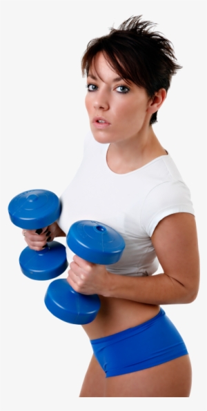 Young Fitness Woman Exercises With Dumbbell Png Image - Woman Exercising Png
