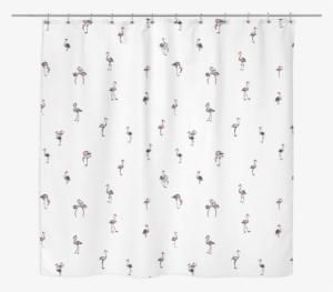 Flamingo Print Shower Curtain - Curtain
