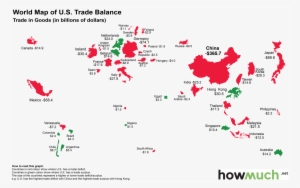 The World Map Of The U - Balance Of Trade World Trade Deficit