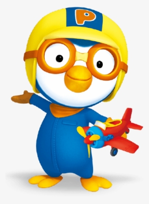 Pororo Holding A Toy Plane Png - Pororo And Friends Png