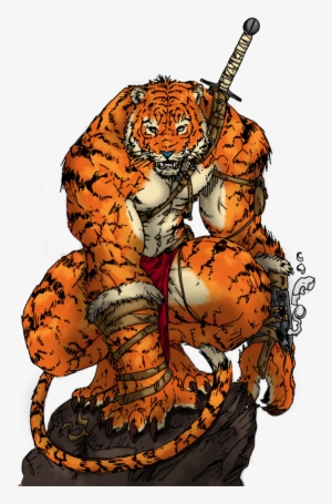 Vector Black And White Download Drawing Tiger Fantasy - Tiger Spirit Killer Instinct