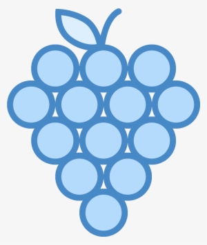 It's An Icon Of A Bunch Of Grapes With A Short Stem - Cartoon Grapes