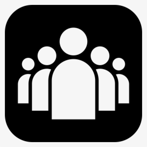 Group Of People In White A Black Rounded Square Comments - White Group Icon Png