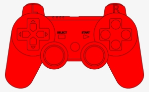 Ps3 Controller Red Clip Art - Red Controller Clipart