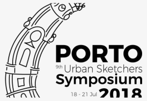 Official Symposium Logo And Big Turnout Of Symposium - Porto Urban Sketchers Symposium