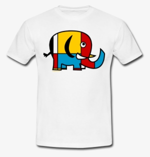 Men's White Elephant T-shirt From Laughing Lion Design - T-shirt