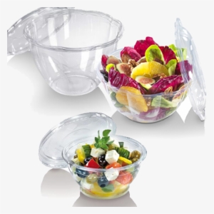 Round Salad Bowls - Coupelle En Plastique, 700 Ml - Coupelle