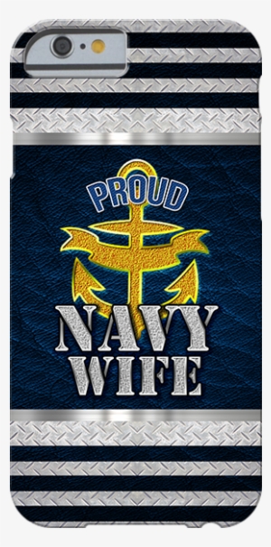 Proud Navy Wife Gold Anchor Phone Case - Karwei