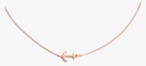925 Rose Gold Anchor Necklace - Necklace