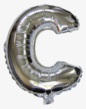 16“ Silver Letter Helium Foil Balloon C - Foil Balloon