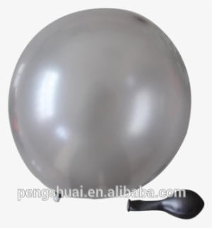 Inflatable Rubber Balloon Silver Color 10&quot - Sphere