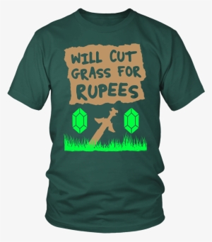 Will Cut Grass For Rupees T-shirt - Colorful German Shepherd Shirt