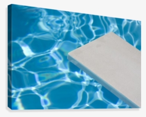 Empty Diving Board And Water Canvas Print