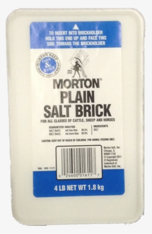 Morton Salt White Salt Brick - Morton Plain Salt 4 Lb. Brick
