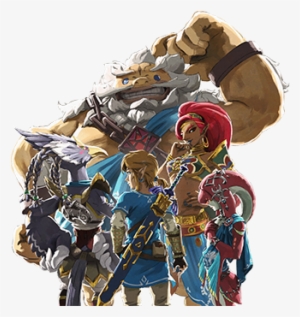 Commanded By Zelda, The Champions Were Heroes Chosen - Zelda Breath Of The Wild Artwork