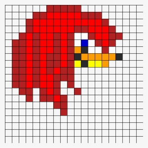 Knuckles The Echidna Perler Bead Pattern / Bead Sprite - Ladybug Minecraft Pixel Art