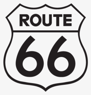 R66 Logo No Tagline Black No ® - Route 66 Stickers