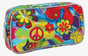 Hippie Love Holographic Small Cosmetic Bag - Toiletry Bag